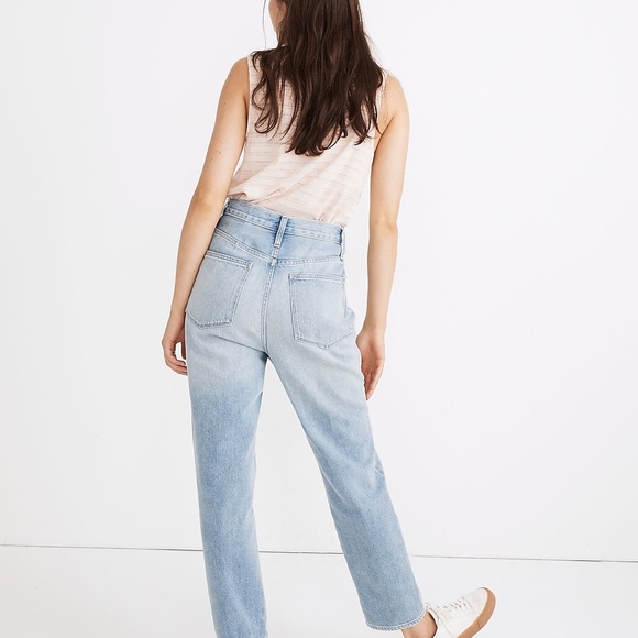 NWT Madewell Distressed Straight Leg Mom Jeans - Picture 3 of 8